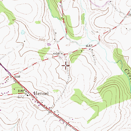 Topographic Map of Ulrich's Poultry Farm, PA