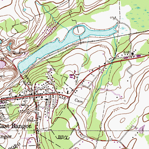 Topographic Map of Millers Egg Ranch, PA
