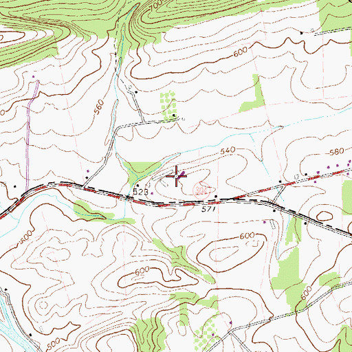 Topographic Map of Pleasant Valley Egg Farm, PA