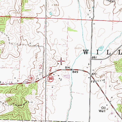 Topographic Map of Leatherwood Valley Farms, OH