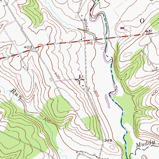 Topographic Map of Rob Roy Farm, PA