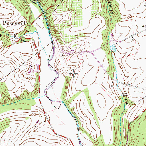 Topographic Map of Groffs Plant Farm, PA