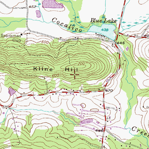 Topographic Map of Red Rock Acres, PA