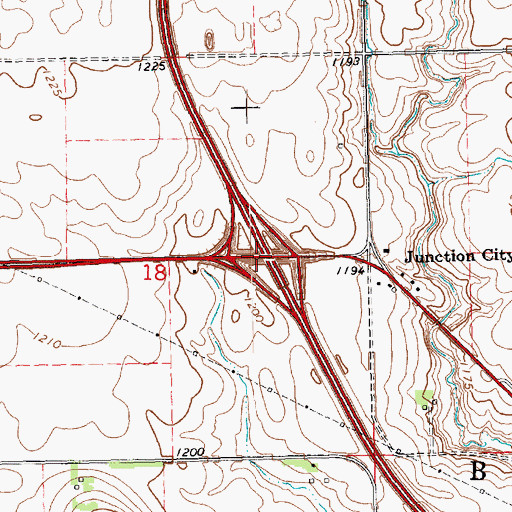 Topographic Map of Interchange 26, SD