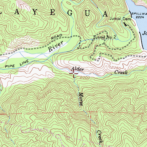 Topographic Map of Morse Creek, CA