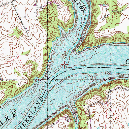 Topographic Map of Fishing Creek Shoals, KY