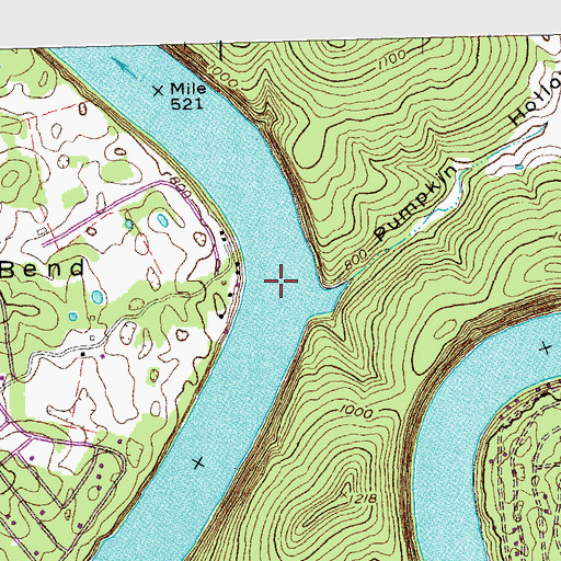 Topographic Map of Maces Ferry (historical), KY