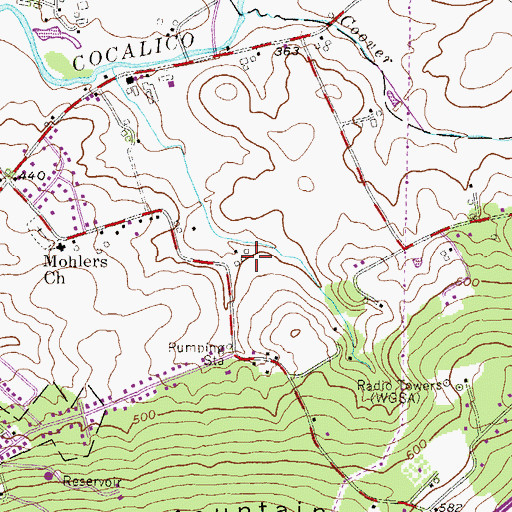 Topographic Map of Scarecrow Hill Community Farm, PA