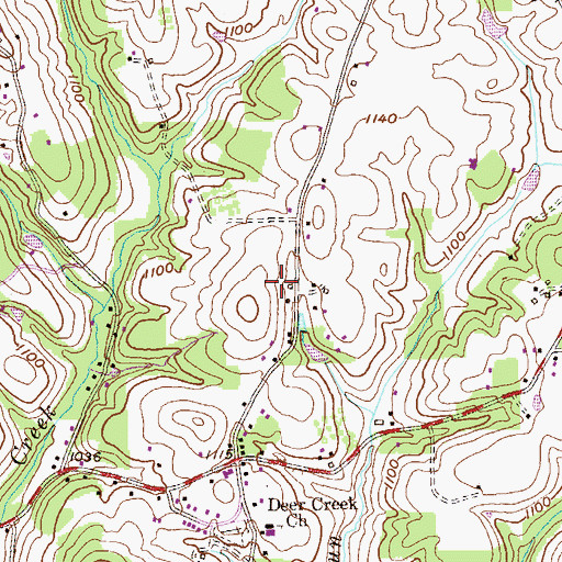 Topographic Map of Silvercloud Farm, PA