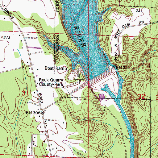 Topographic Map of Mary Ann Phelps Activity Center, AL
