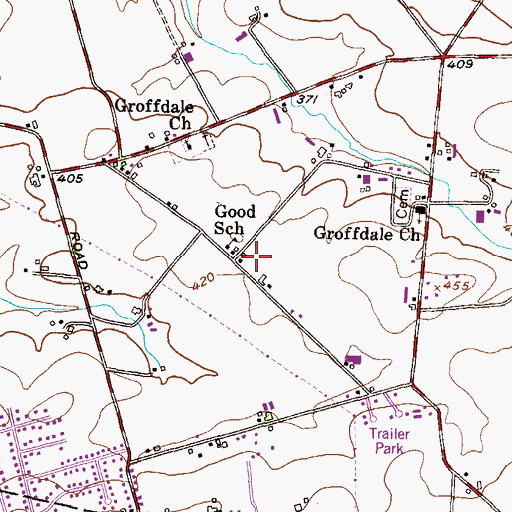 Topographic Map of Brubacher Greenhouse, PA