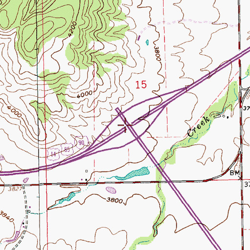 Topographic Map of Interchange 17, SD