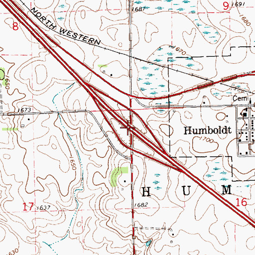 Topographic Map of Interchange 379, SD