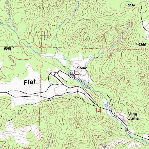Topographic Map of Mount Pinos Camp, CA