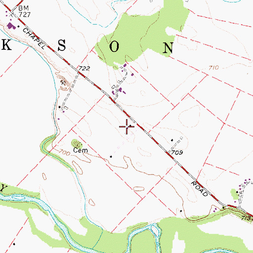 Topographic Map of Clemmons Farm, OH