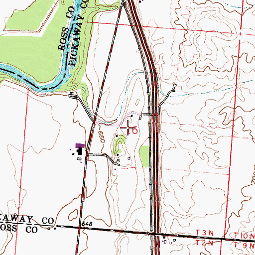 Topographic Map of Sabre Farms, OH