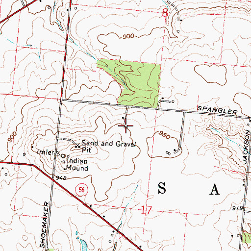 Topographic Map of Fairview Farm, OH