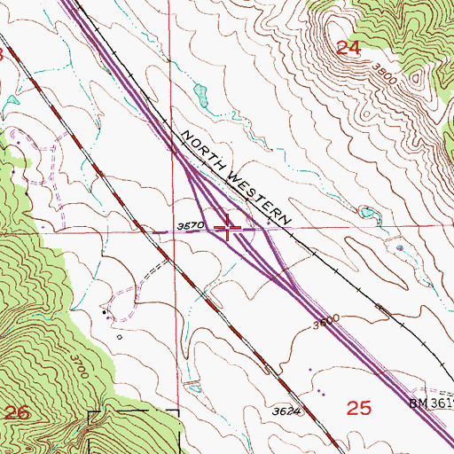 Topographic Map of Interchange 48, SD