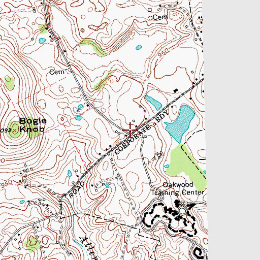 Topographic Map of Crockett (historical), KY