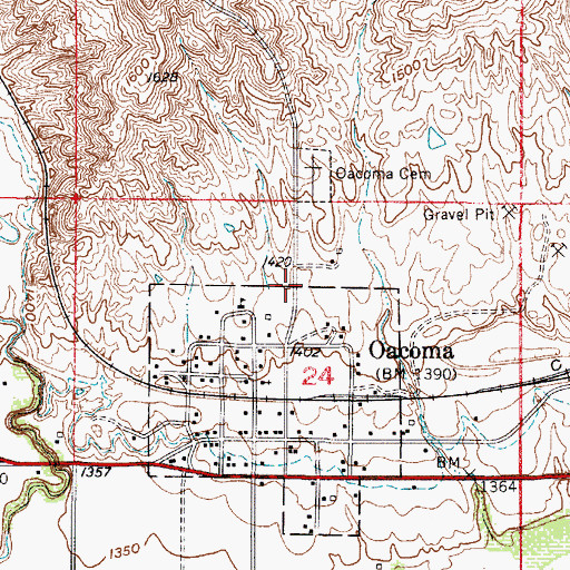 Topographic Map of Interchange 260, SD