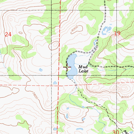 Topographic Map of Mud Lake, CA