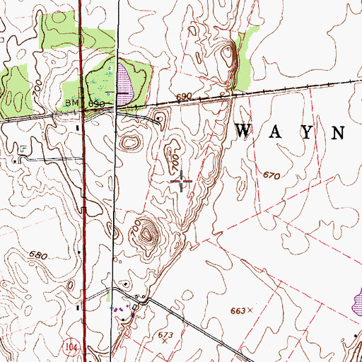 Topographic Map of Miedema Dairy, OH