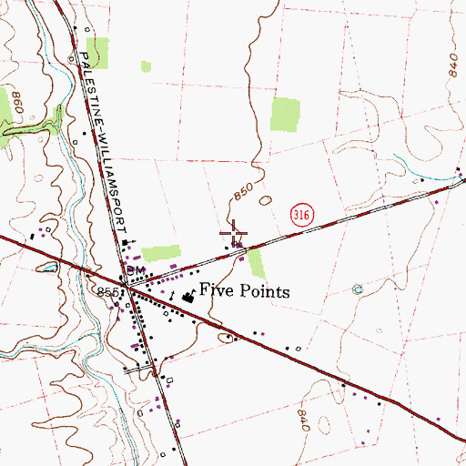 Topographic Map of Anderson Farms, OH