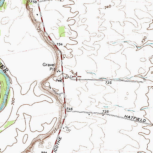 Topographic Map of Johnson Farms, OH