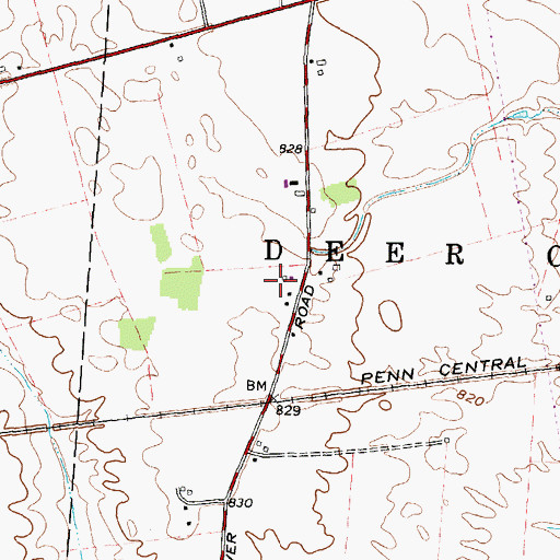 Topographic Map of Hammond Farms, OH