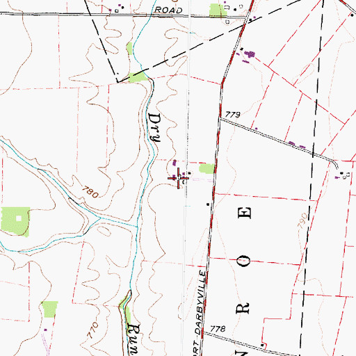 Topographic Map of Barnes Family Farms, OH