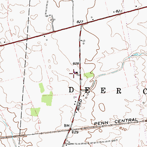 Topographic Map of McCoy Farm, OH