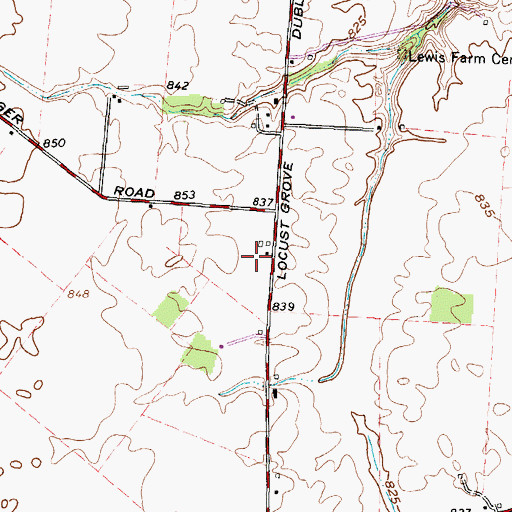 Topographic Map of Homestead Acres, OH