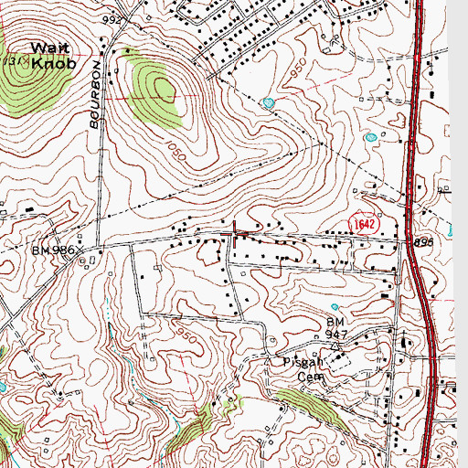 Topographic Map of Waite (historical), KY