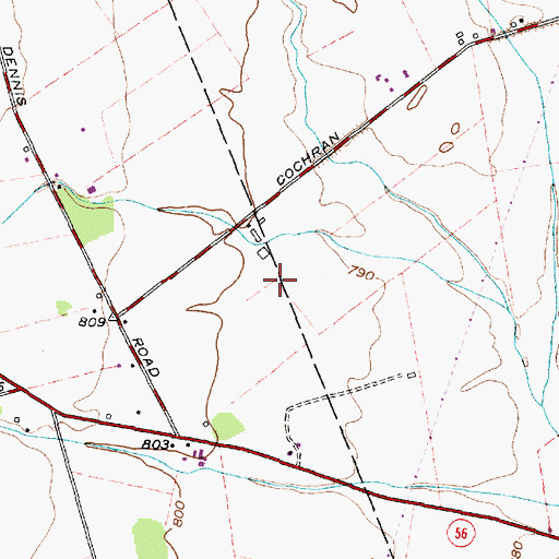Topographic Map of Pickens Tree Farm, OH