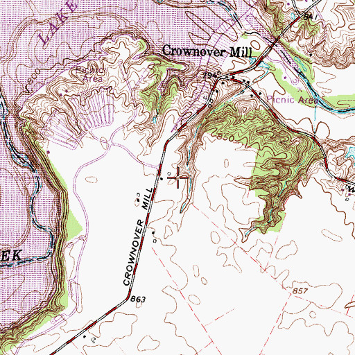 Topographic Map of Remy Farms, OH