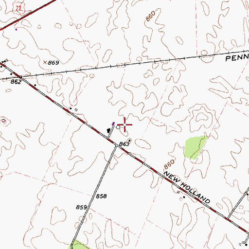 Topographic Map of Victor Farms, OH