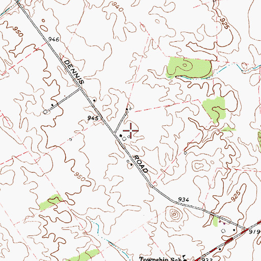 Topographic Map of Daniels Family Farm, OH