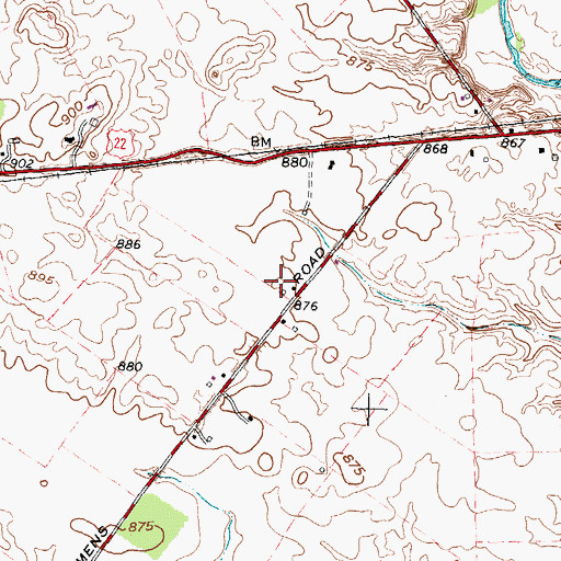 Topographic Map of Eggleton Farms, OH
