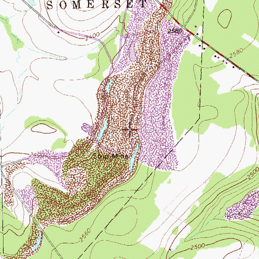 Topographic Map of Mostoller Landfill, PA