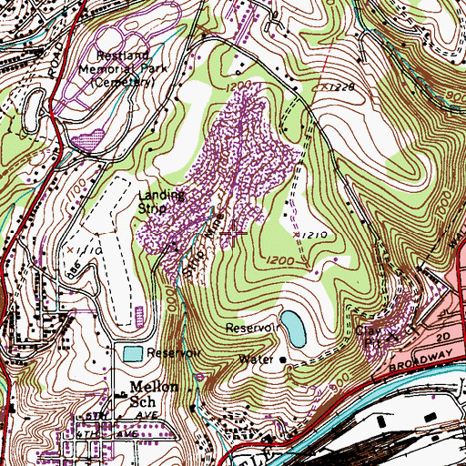 Topographic Map of Monroeville Landfill, PA