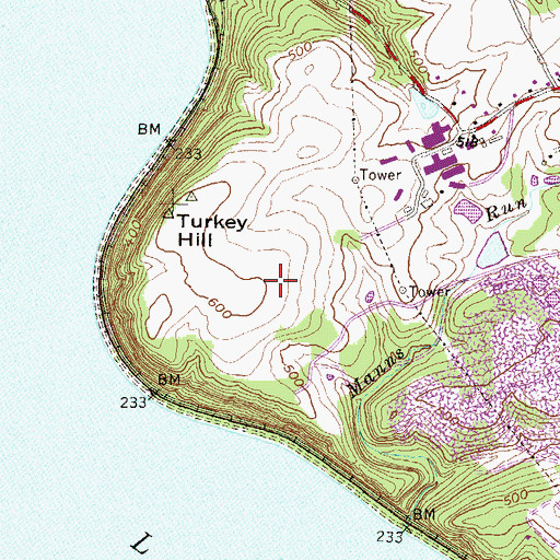 Topographic Map of Lancaster County Landfill, PA