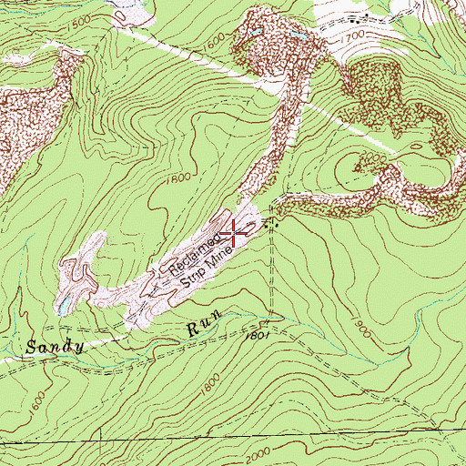 Topographic Map of Hopewell Landfill, PA