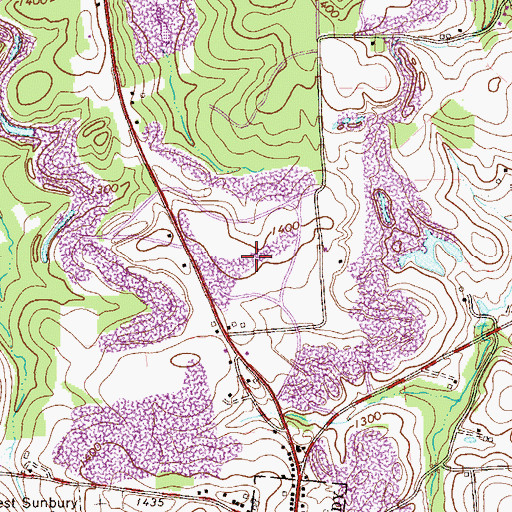Topographic Map of Northwest Sanitary Landfill, PA