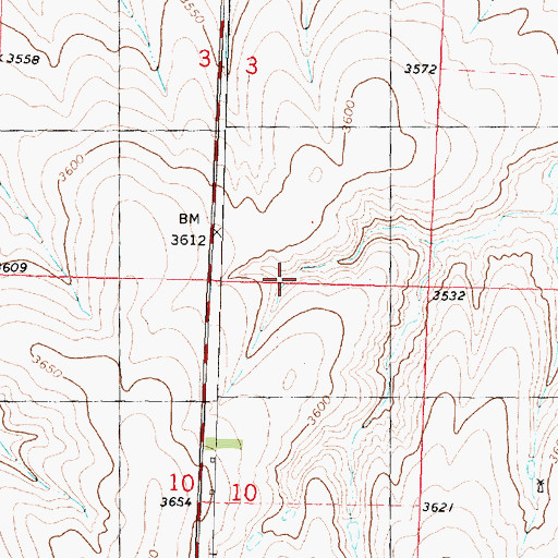 Topographic Map of Sharon Springs City Dump, KS