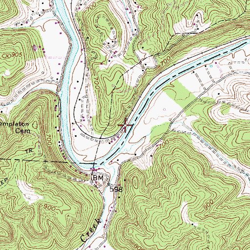 Topographic Map of Lincoln (historical), WV