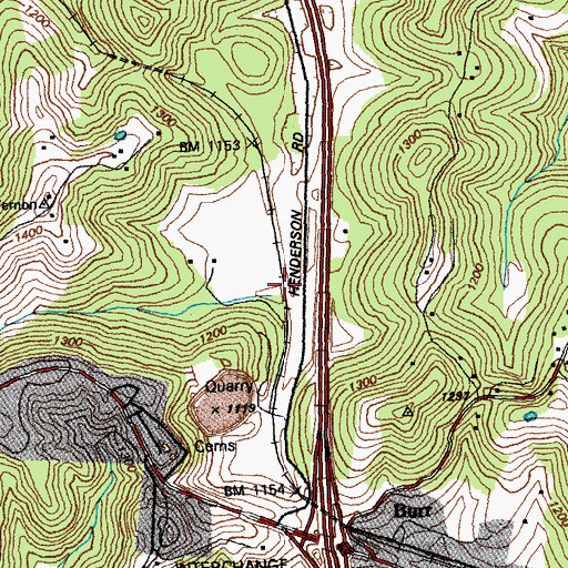 Topographic Map of Cook Railroad Stop (historical), KY