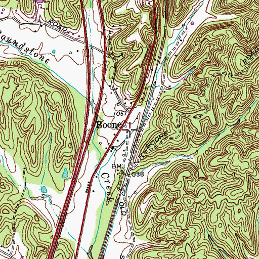 Topographic Map of Gap Station (historical), KY