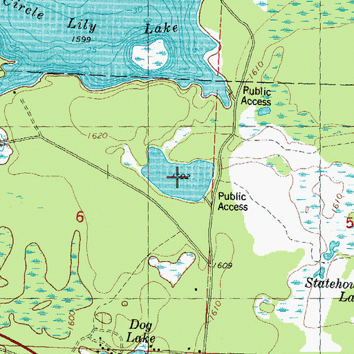 Topographic Map of Little Bass Lake, WI
