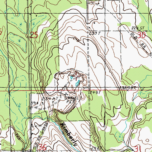 Topographic Map of Afton Stone Quarry, MI