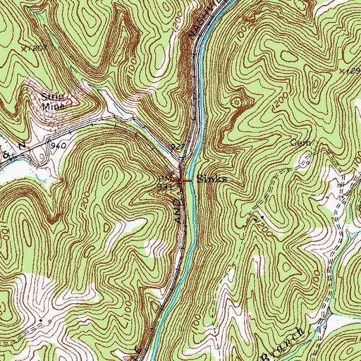 Topographic Map of The Boils, KY